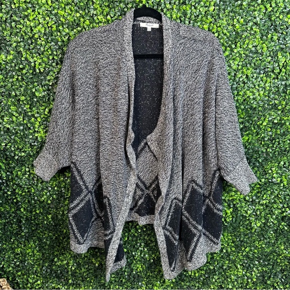 Madewell Gray and Black Cardigan with Draped Design - Picture 5 of 12